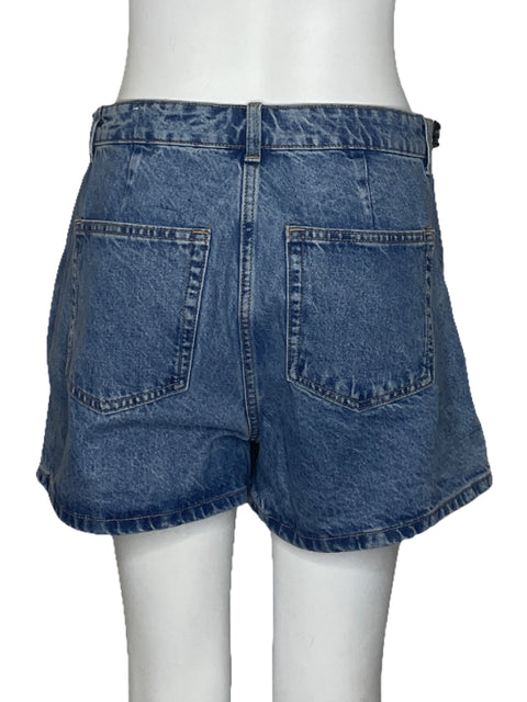 Faldashort Zara Ositos Botones Azul-Talla M