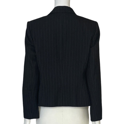 Blazer Anne Klein Rayas Negro-Talla 10