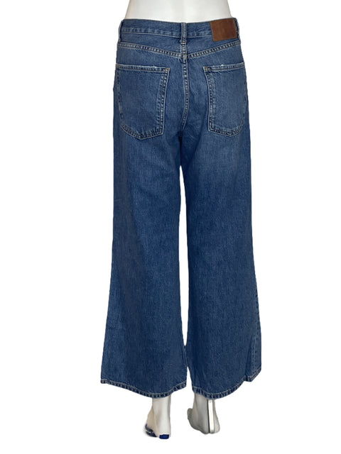 Pantalón Zara Denim High Waisted Azul-Talla 4