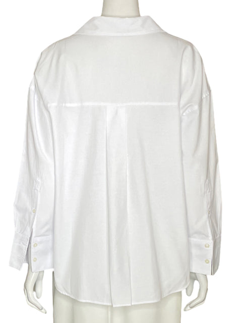 Camisa Zara Oversized Blanco-Talla S
