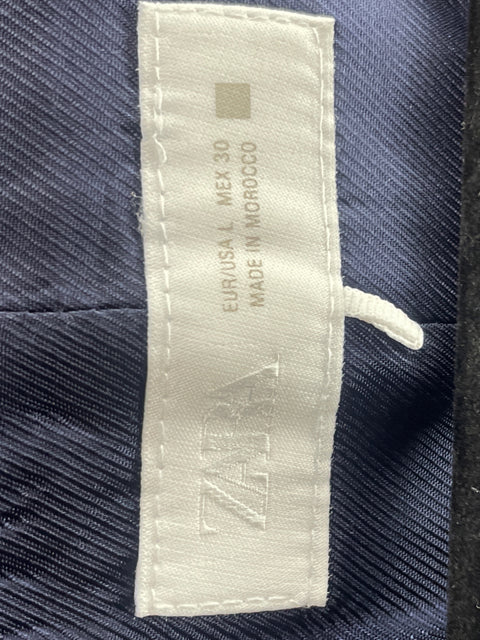 Chaleco Zara Peplum Azul-Talla L