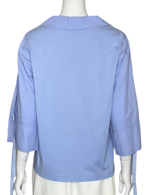 Camisa Purificación Garcia Doble Tela Azul-Talla M