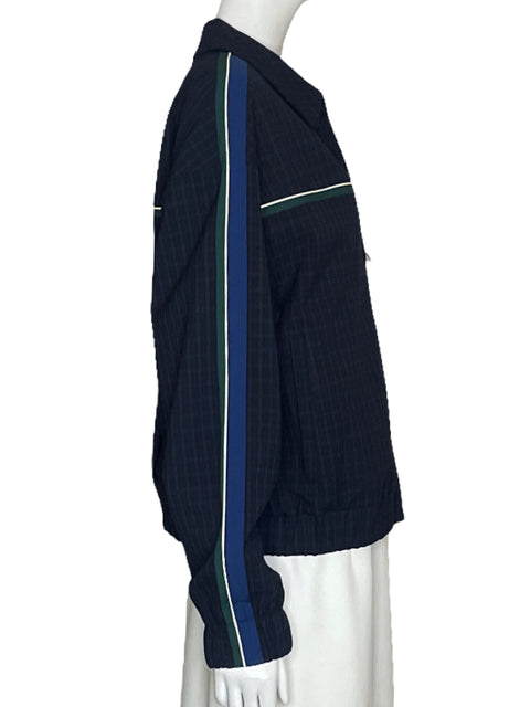 Chaqueta Zara Bomber Cuadros Azul-Talla S