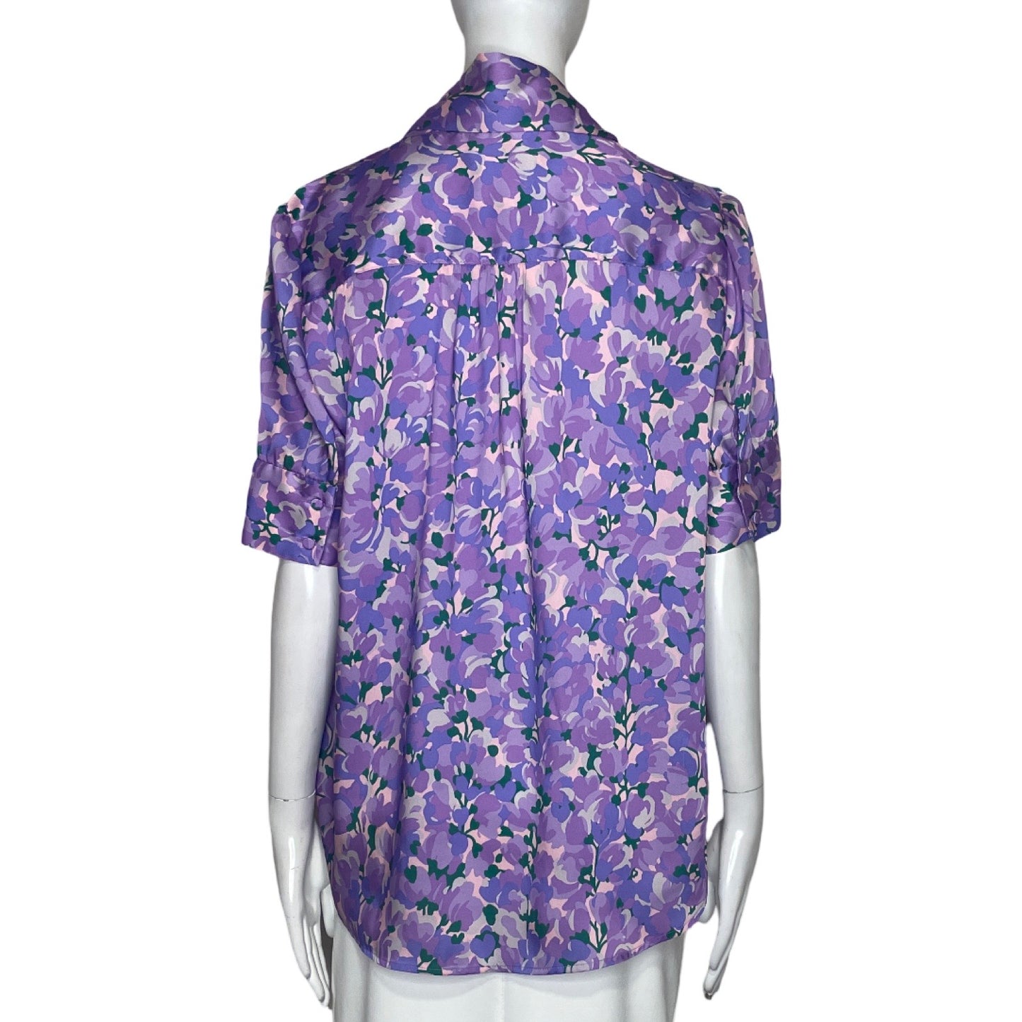 Blusa J.Crew Flowers Corbata Morado-Talla M