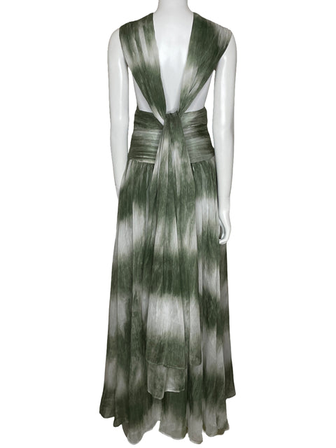 Vestido Bronx & Banco Tie-Dye Print Long Dress Verde-Talla L