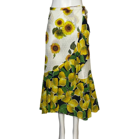 Falda Farm Rio Envolvente Girasol Amarillo-Talla M