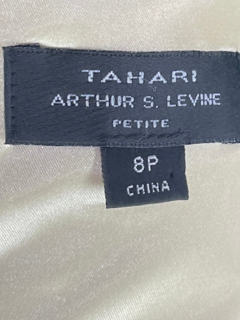 Vestido Tahari Arthur S. Levine Encaje Negro-Talla 8