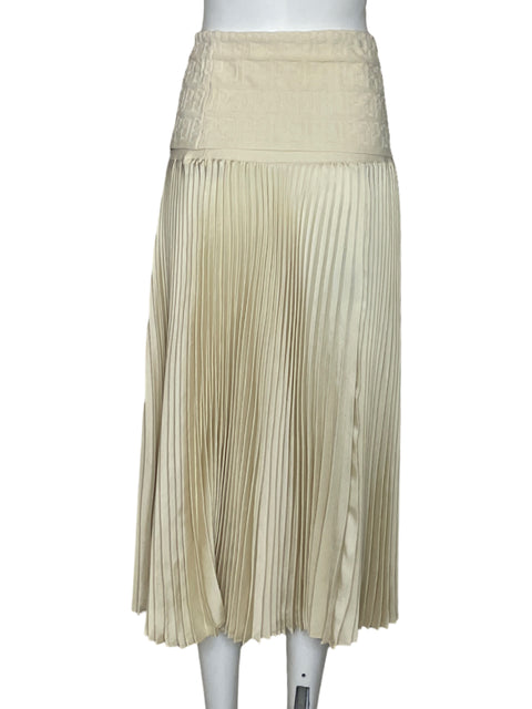 Falda Purificación Garcia Plizado Beige-Talla M
