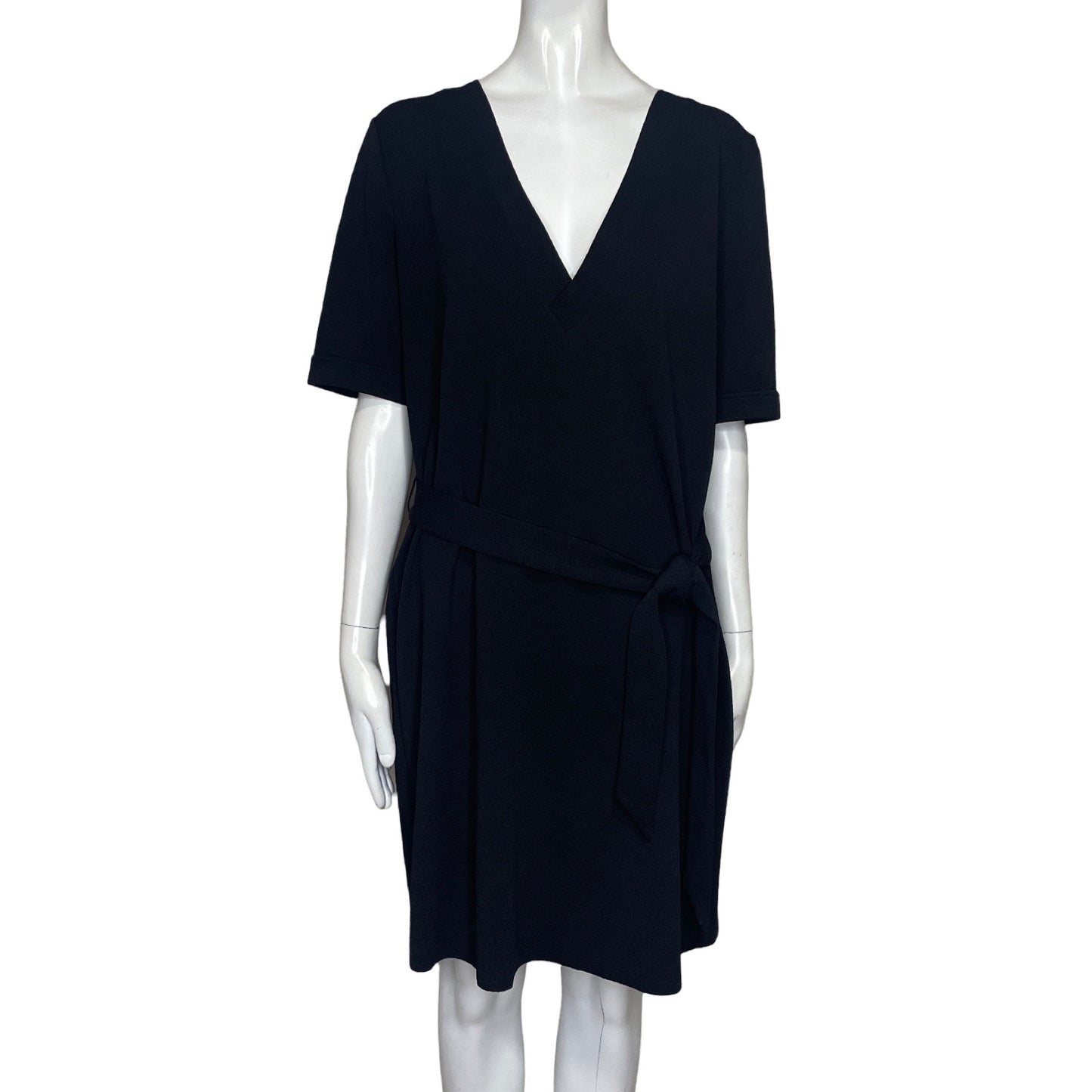 Vestido Zara Cuello V Negro-Talla M