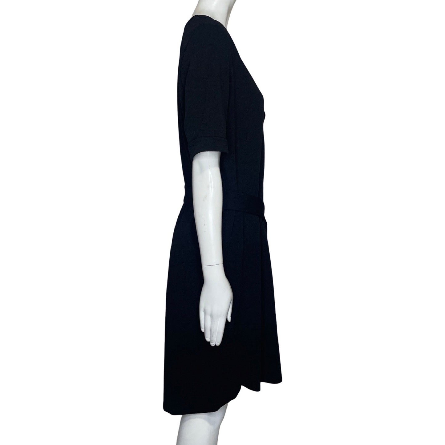 Vestido Zara Cuello V Negro-Talla M