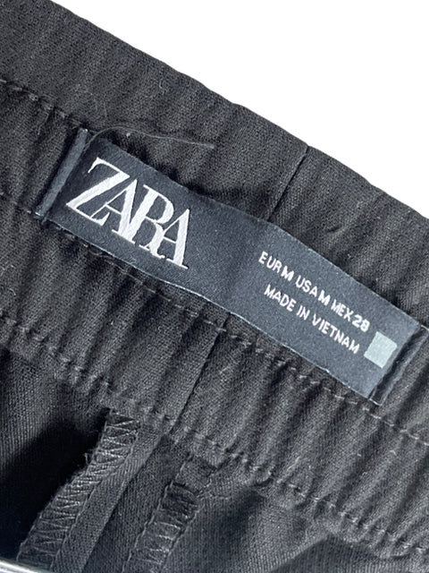 Pantalón Zara Botones Trouser Negro-Talla M