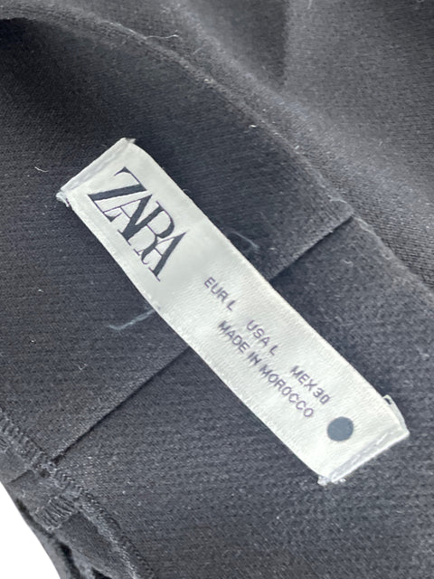 Pantalón Zara Recto Negro-Talla L
