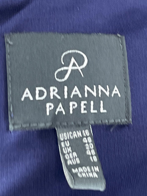 Vestido Adriana Papel Encaje Flores Azul-Talla 16