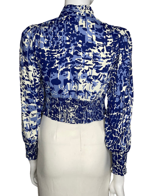 Blusa Camila Crop Top Azul-Talla 2