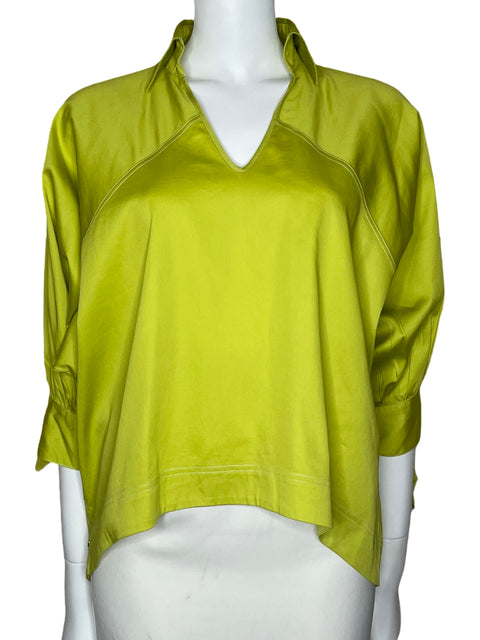 Blusa Cristina Restrepo Asimétrica Verde-Talla U