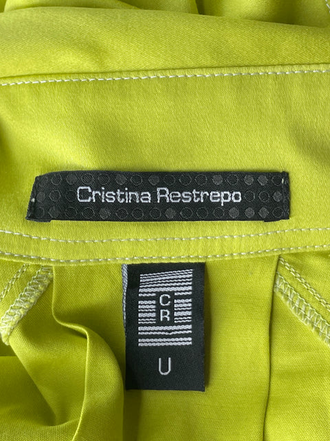 Blusa Cristina Restrepo Asimétrica Verde-Talla U