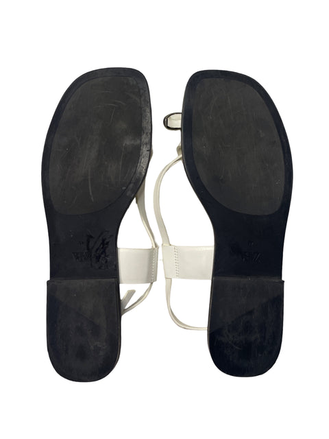 Calzado Zara Flats Blanco-Talla 40
