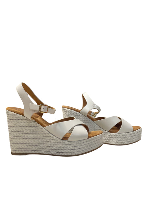 Calzado Unisa Plataforma Yute Blanco-Talla 40