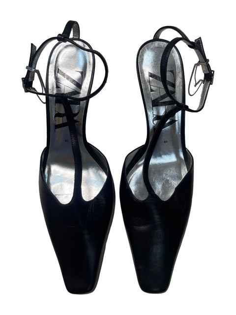 Calzado Zara Stiletto Destalonado Negro-Talla 40