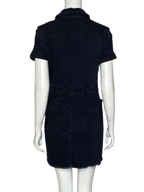 Vestido Zara Denim Mini Negro-Talla L