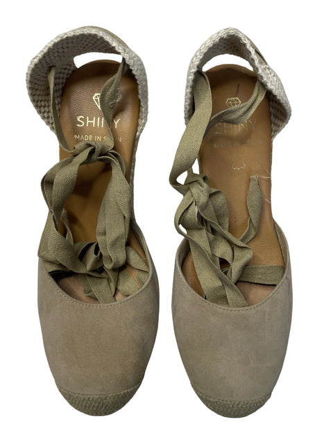Calzado Shiny Wedge Espadrilles Beige-Talla 40