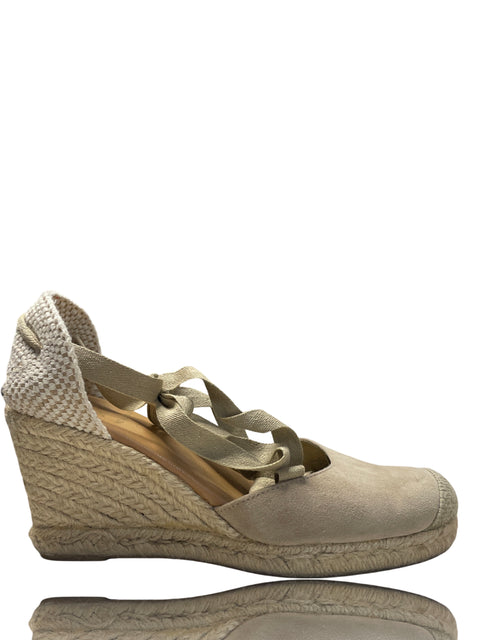 Calzado Shiny Wedge Espadrilles Beige-Talla 40