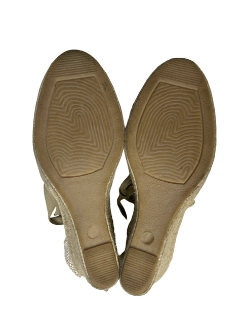 Calzado Shiny Wedge Espadrilles Beige-Talla 40