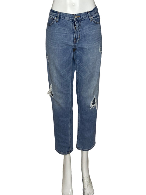 Pantalón Armani Exchange Desflecado Denim Azu-Talla 29