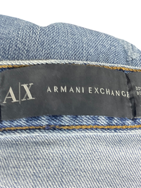 Pantalón Armani Exchange Desflecado Denim Azu-Talla 29