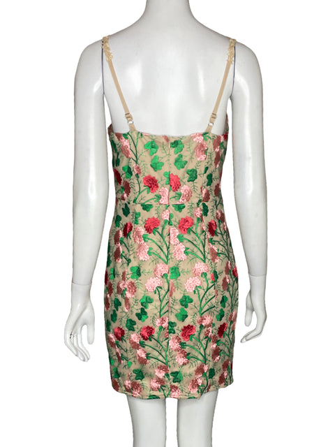 Vestido Nikibiki Midnight Bordado Tiras Beige-Talla S