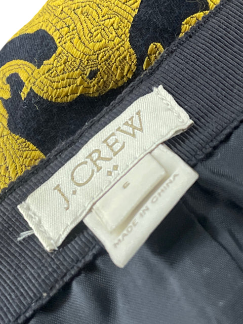 Falda J.Crew Elefantes Negro - Talla 6