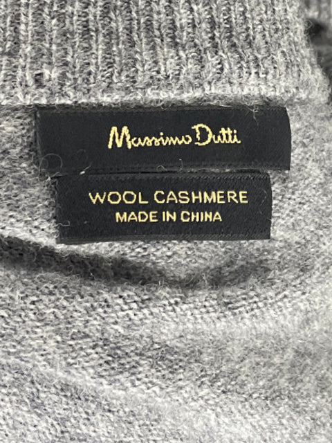 Chaleco Massimo Dutti Botones Punto Gris-Talla S