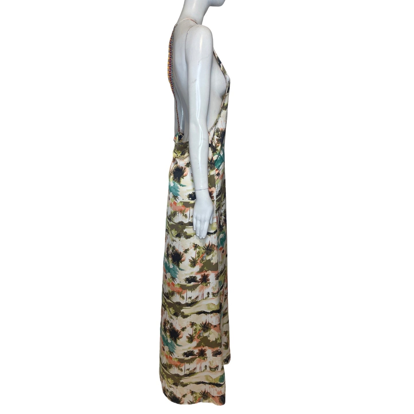 Vestido Ark & Co.Palmeras Naranja-Talla L
