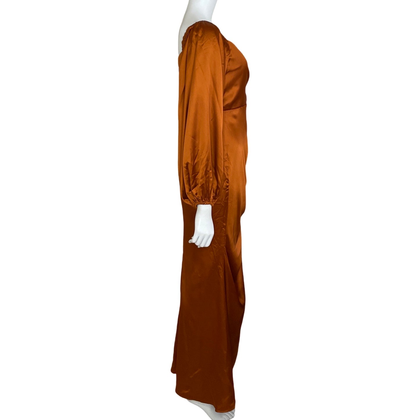 Vestido Maniju Maxi Mangas Bombachas Cobre-
Talla L