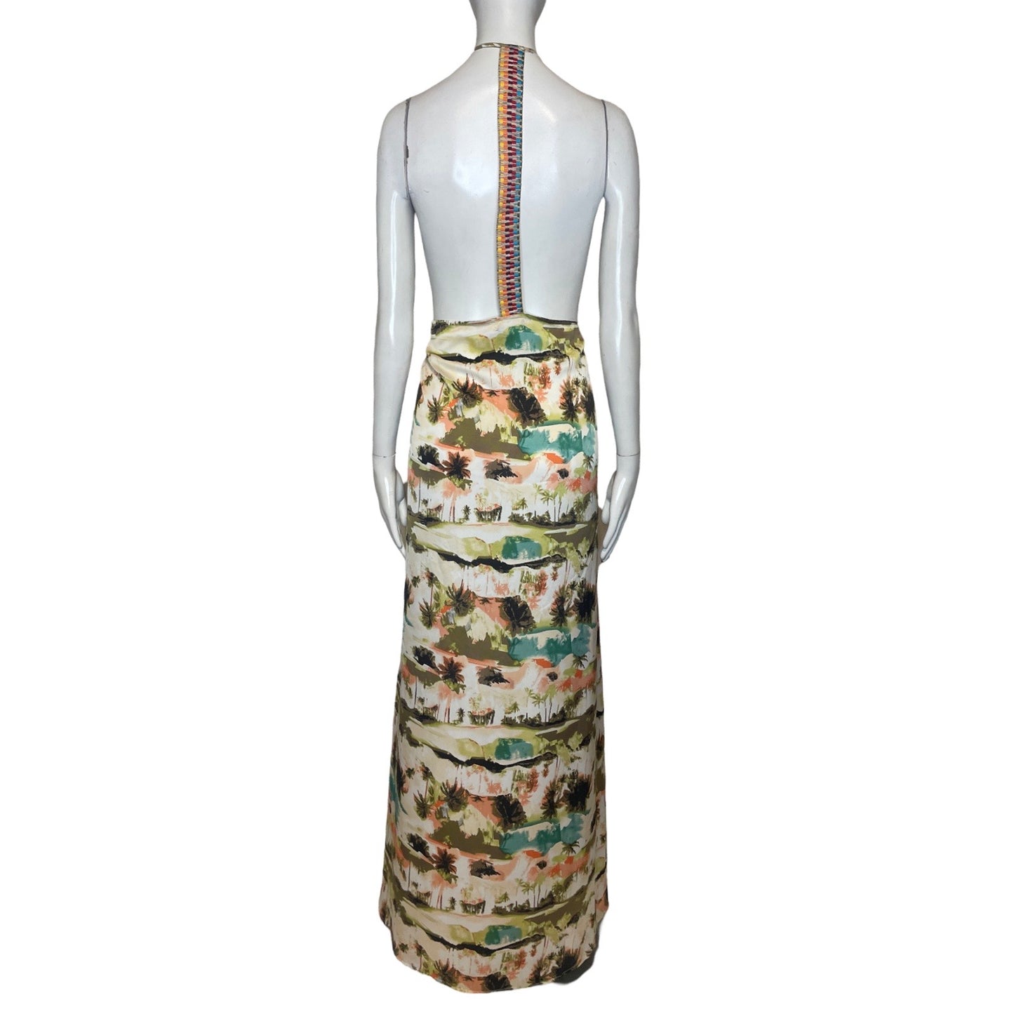 Vestido Ark & Co.Palmeras Naranja-Talla L