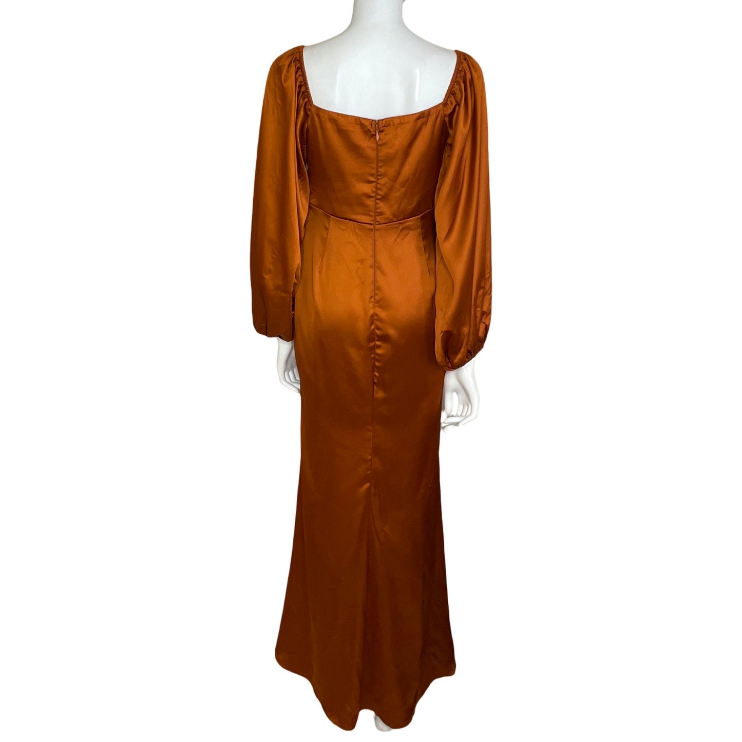 Vestido Maniju Maxi Mangas Bombachas Cobre-
Talla L