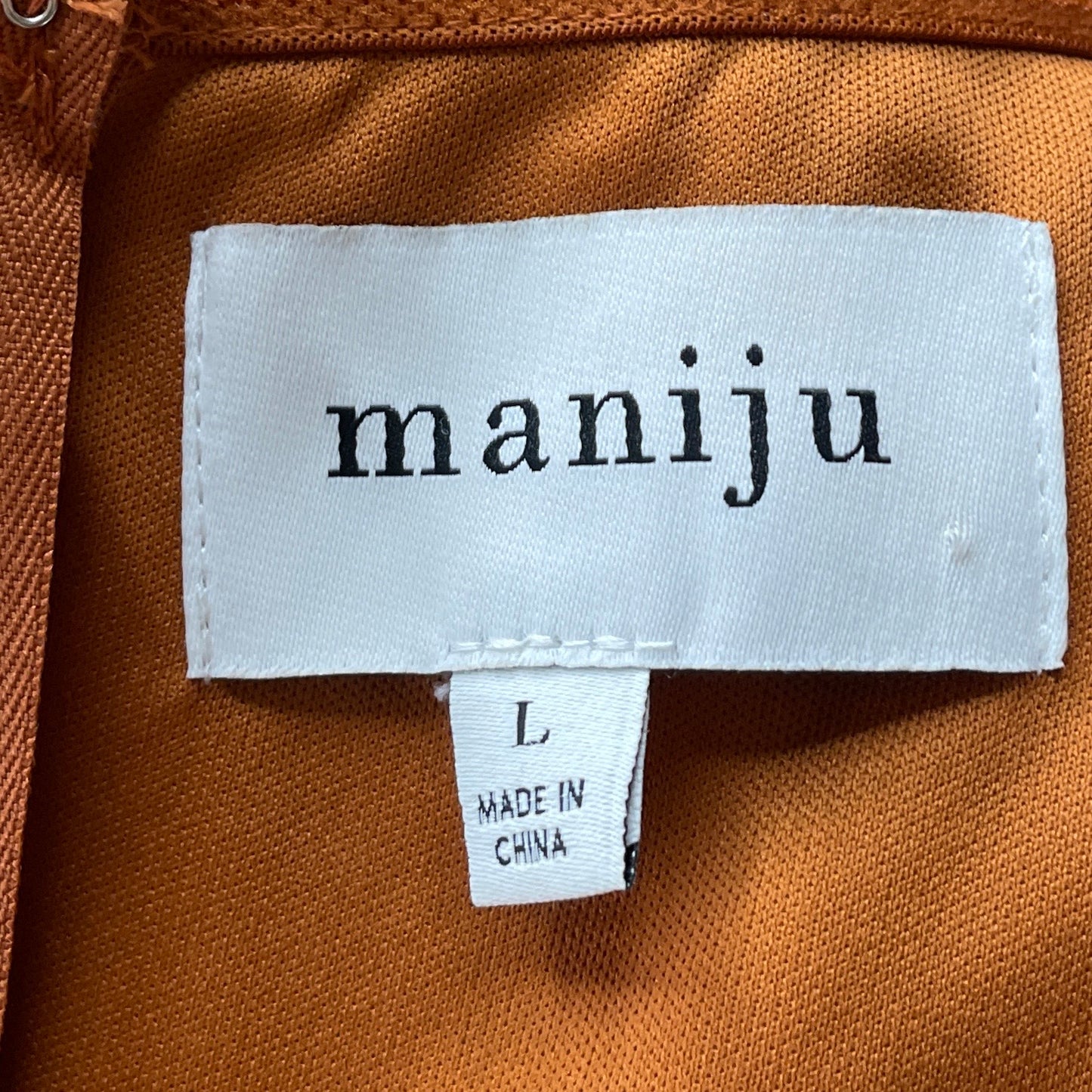Vestido Maniju Maxi Mangas Bombachas Cobre-
Talla L