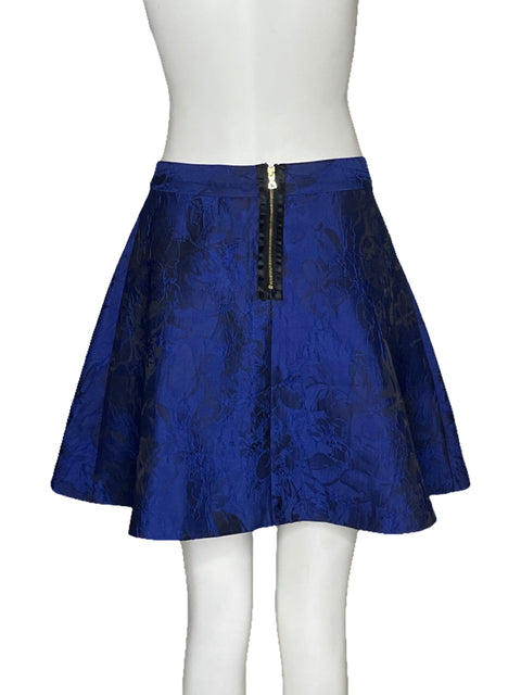 Falda Alice & Olivia Mini Bordado Azul-Talla S