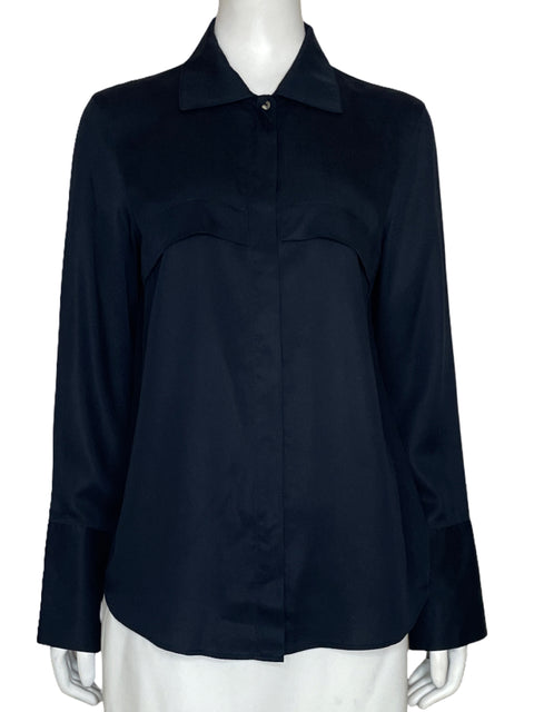 Camisa Massimo Dutti Mangas Camisera Azul-Talla 6