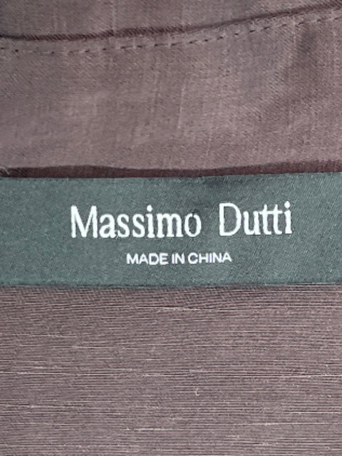 Camisa Massimo Dutti Fluida Marron-Talla M