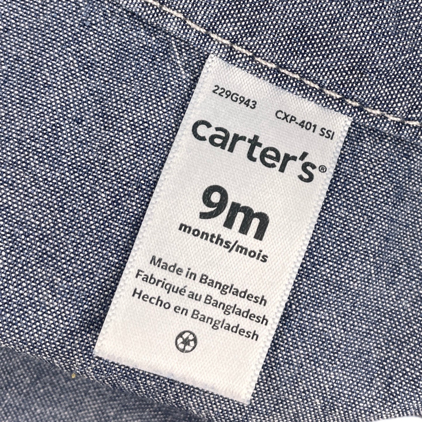 Set Carter's Anclas Camisa Azul-Talla 9M