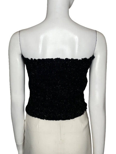Top MNG Strapless Brillante Negro-Talla 4