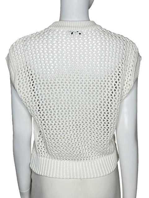 Top Miou Muse Crochet Blanco-Talla S