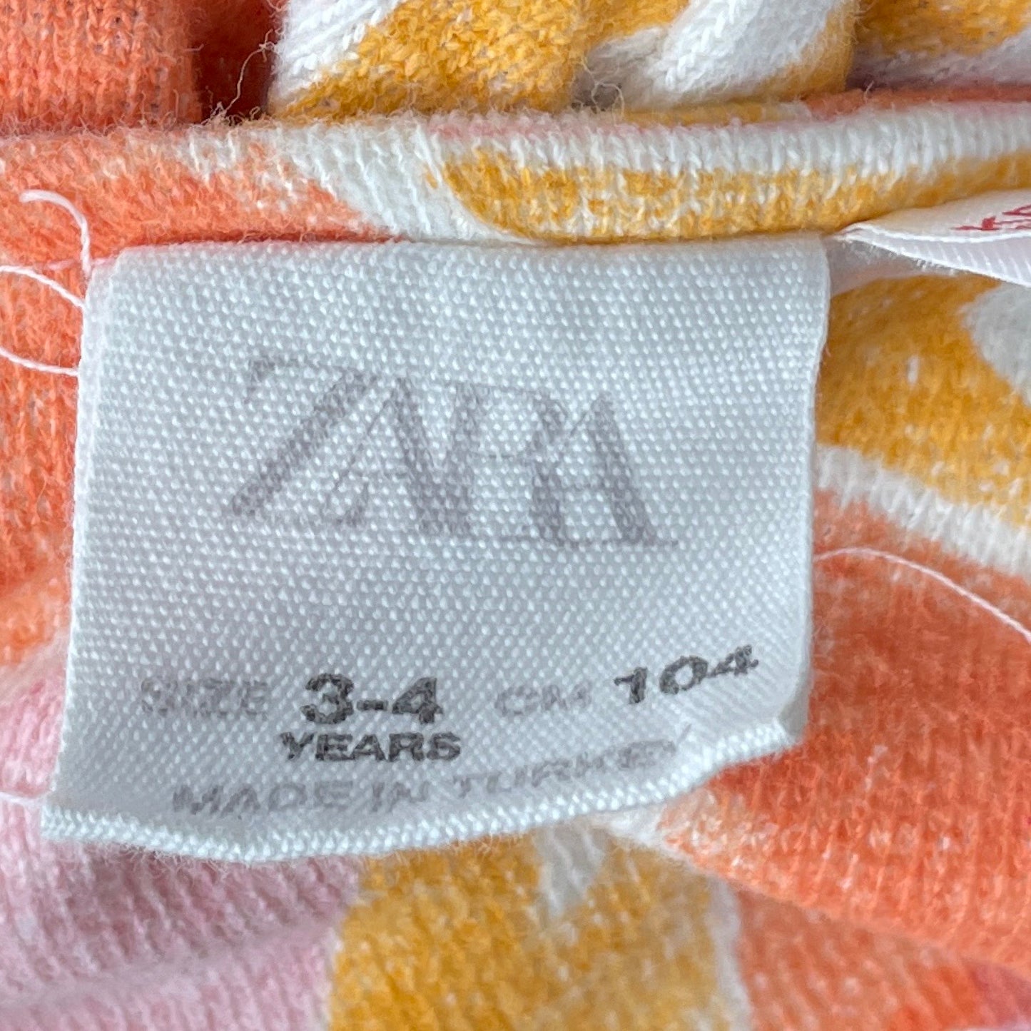 Vestido Zara Hojas Blanco-Talla 3-4