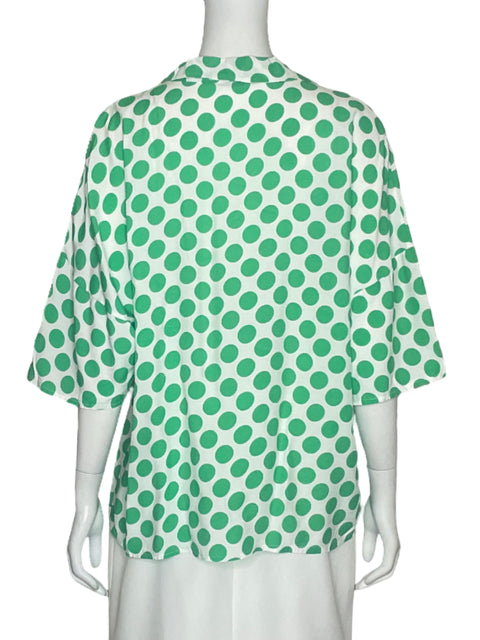 Camisa Florencia Dots Verdes-Talla L