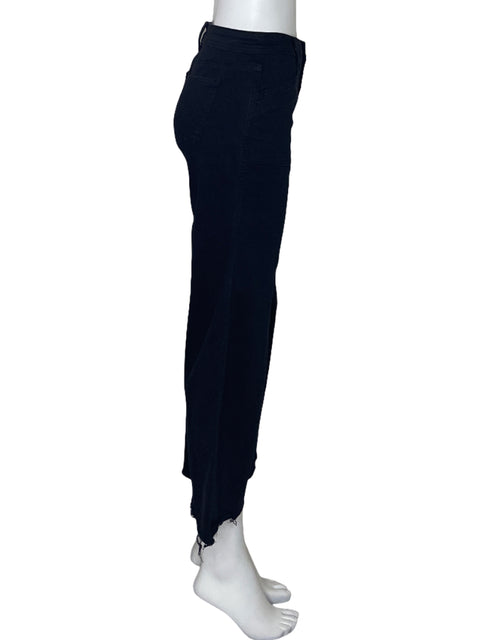 Pantalón NYDJ Bolsillo Tiro Alto Negro-Talla  0