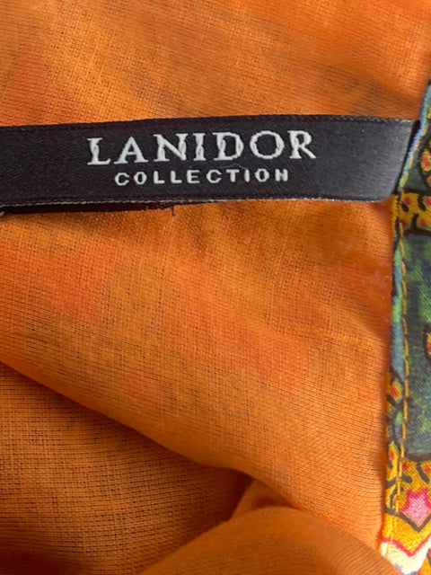 Vestido Lanidor Estampado Recto Naranja-Talla 36