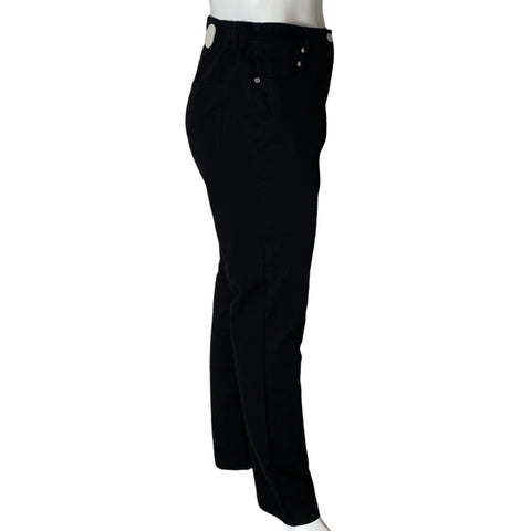 Pantalón Punto Roma Jeans Negro-Talla 18