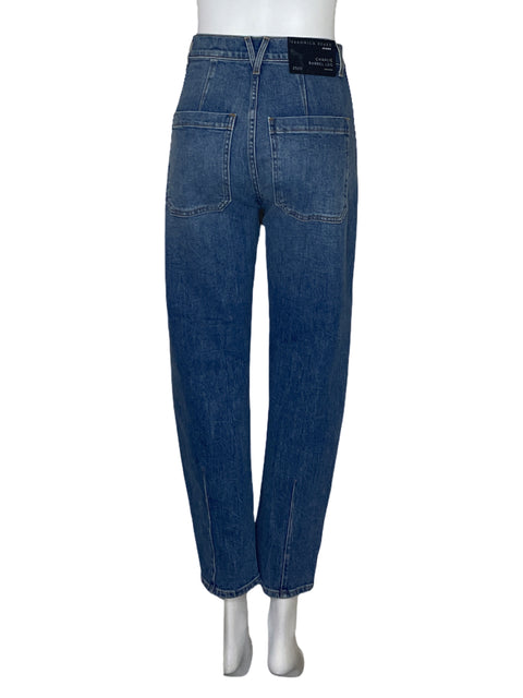 Pantalón Veronica Beard Charlie Patch-Pocket Azul-Talla 25
