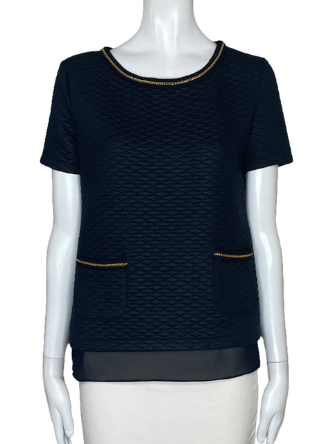 Blusa Roberto Cavalli Bolsillo Negro-Talla 40